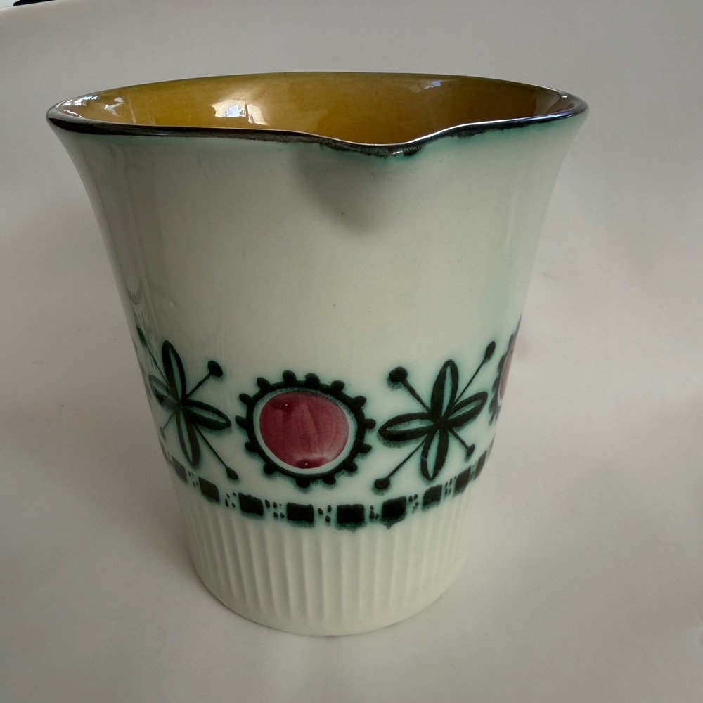 Rare Vtg 1950s Royal Goedewaagen Holland Pitcher 3 Cups Set Mid‎ Century Floral - Picture 2 of 13